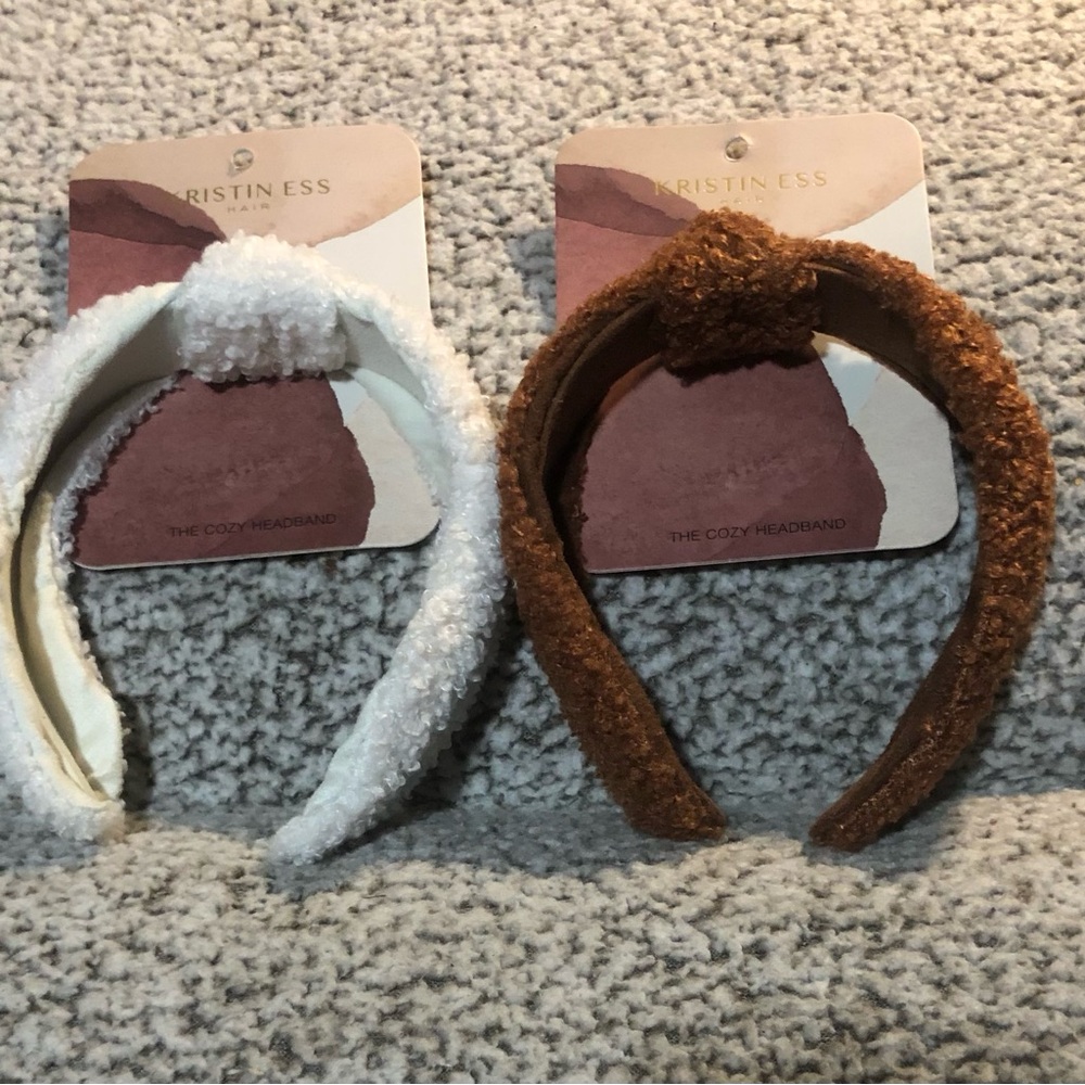 Kristin Ess Hair - The Cozy Headband - Rust & Ivory (Set of 2)